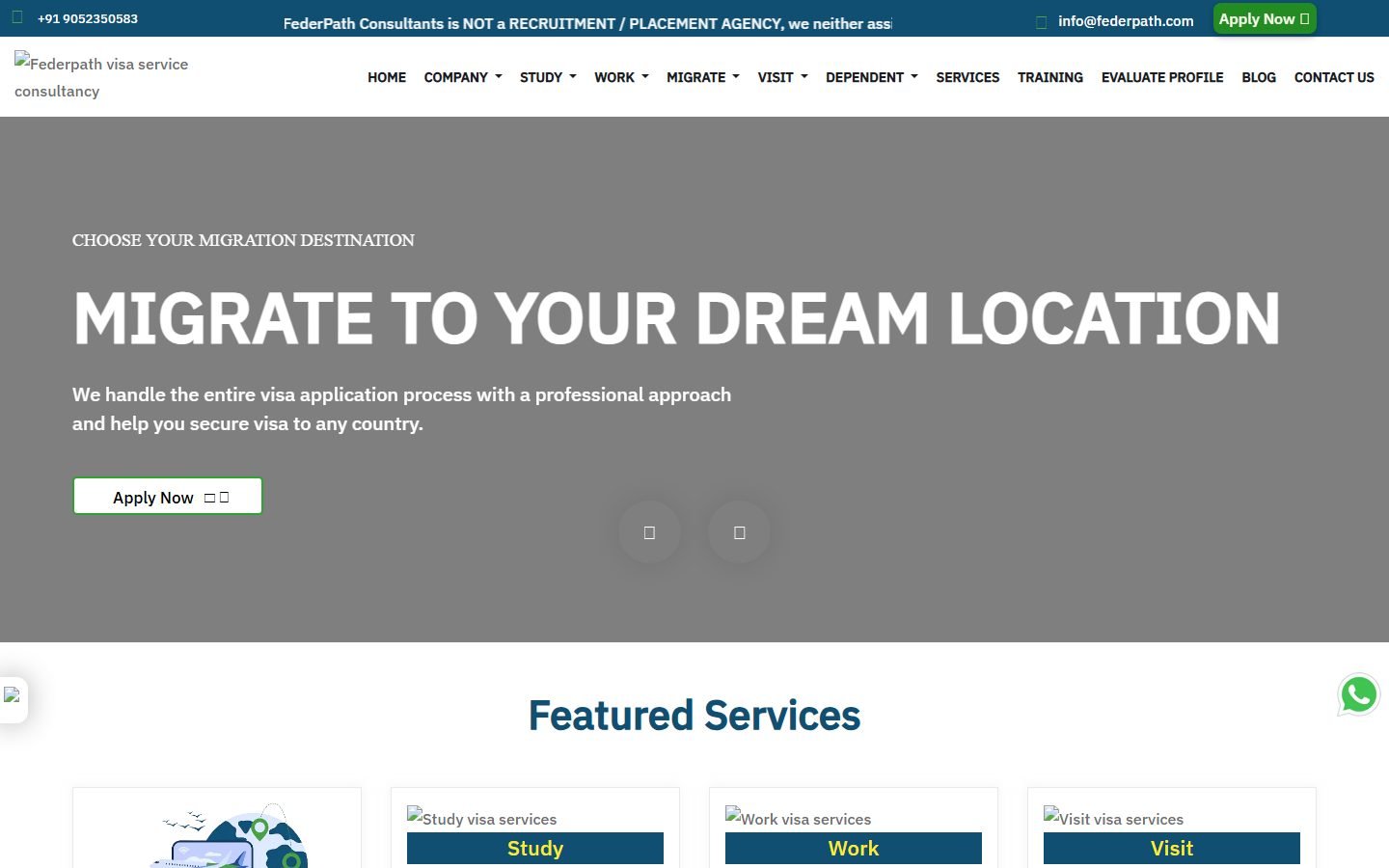 FederPath website homepage preview